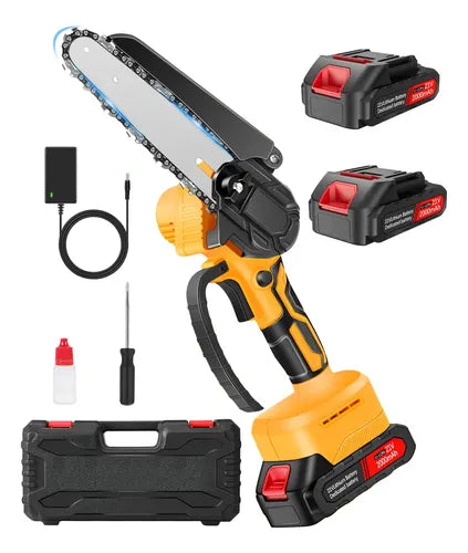 mini motosierra inalámbrica con 2 baterias /potente y libiana